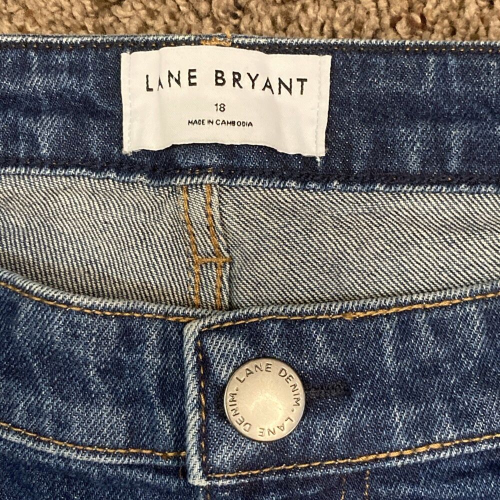 LANE BRYANT Flex Magic Waistband Signature Fit Mid-Rise BF Capri Jeans Size 18 - Picture 5 of 11